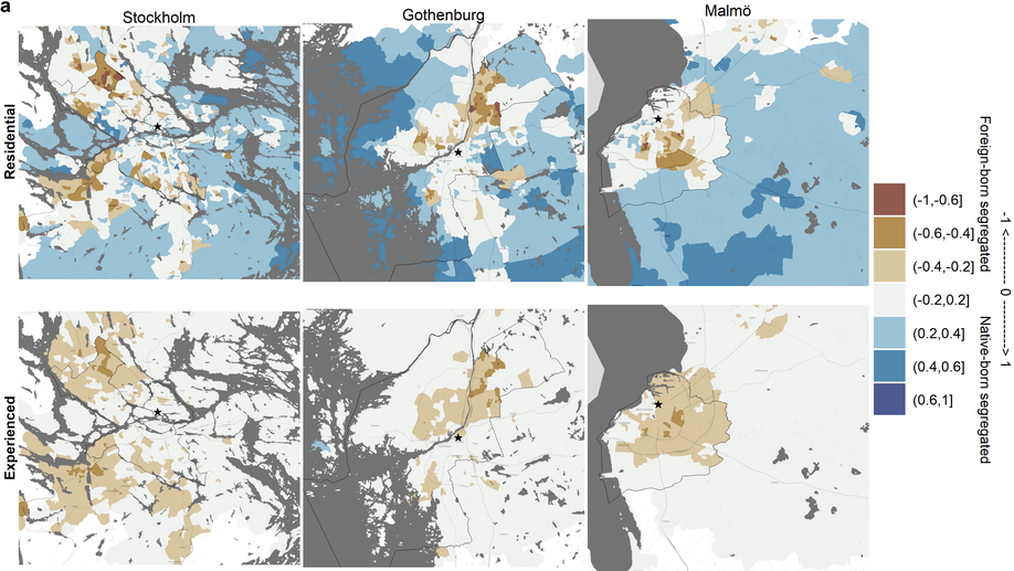 The effect of limited mobility on the experienced segregation of foreign-born minorities